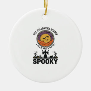Halloween Queen Little Miss Retro Witch_1 Ceramic Ornament