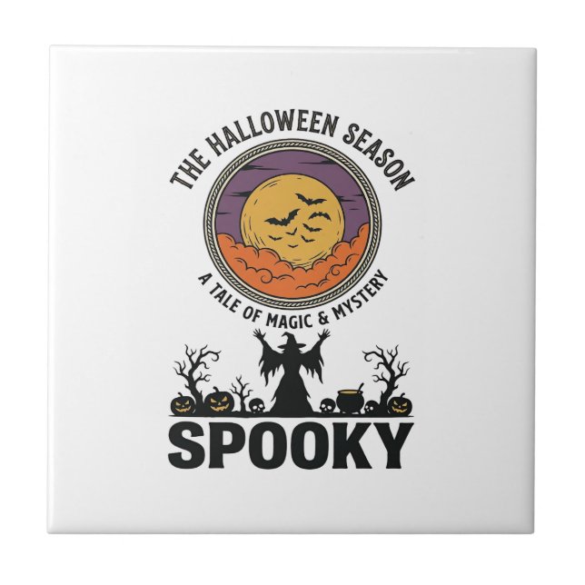 Halloween Queen Little Miss Retro Witch_1 Tile (Front)