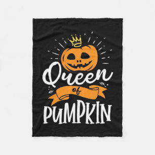 Halloween Queen Of Pumpkin Fleece Blanket
