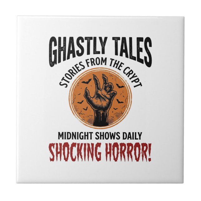 Halloween Quote Become Anything Scary Vintage_1 Tile (Front)