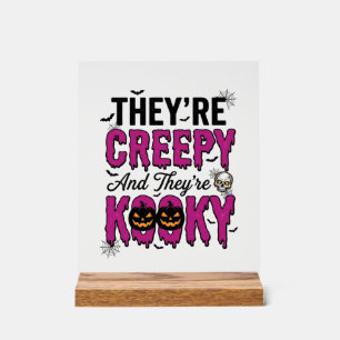 Halloween Quote Creepy Kooky Spooky Vintage_1 Acrylic Sign