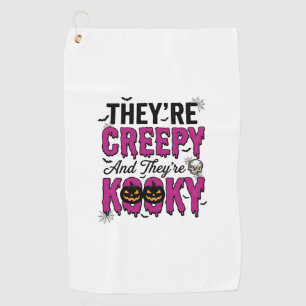 Halloween Quote Creepy Kooky Spooky Vintage_1 Golf Towel
