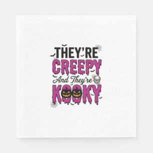 Halloween Quote Creepy Kooky Spooky Vintage_1 Napkin