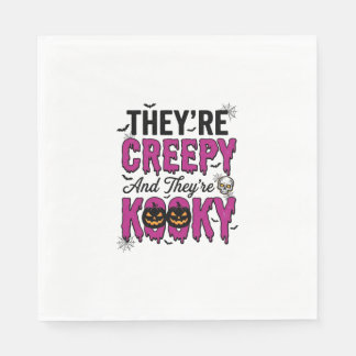 Halloween Quote Creepy Kooky Spooky Vintage_1 Napkin