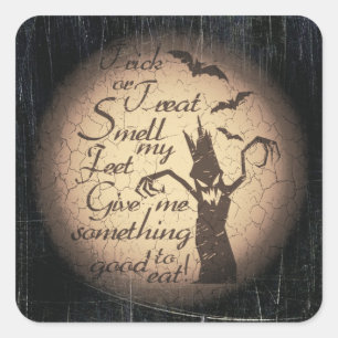 halloween quote square sticker