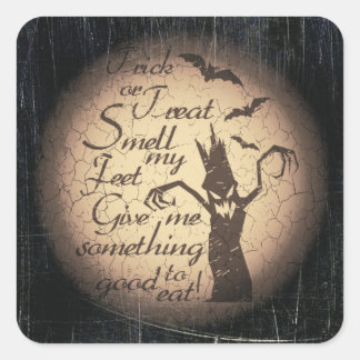 halloween quote square sticker