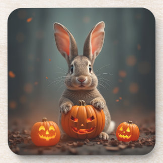 Halloween Rabbit dessous de verre en plastique dur