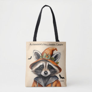 Halloween Raccoon Personalized  Tote Bag