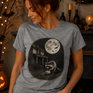 Halloween Raccoon Tri-Blend Shirt