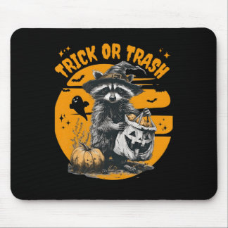 Halloween Raccoon Trick Or Trash Retro Raccoons Vi Mouse Pad