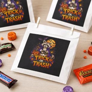 Halloween Raccoon Trick or Trash Vampire Favour Bag