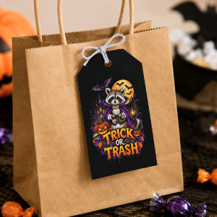 Halloween Raccoon Trick or Trash Vampire Gift Tags