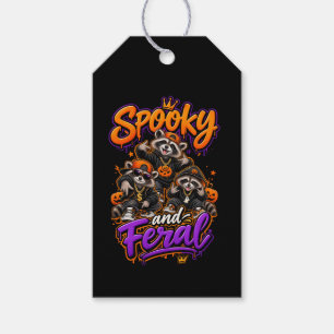 Halloween Raccoons Spooky Feral Hip Hop Gift Tags