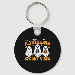 Halloween Radiating Spooky Vibes Ghost X-ray Radio Keychain