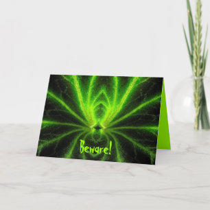 Halloween Radioactive Spider Card