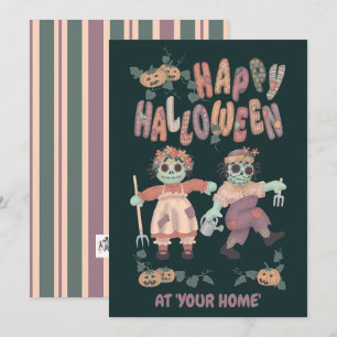 Halloween Rag Doll Zombies (1) - Greeting Card