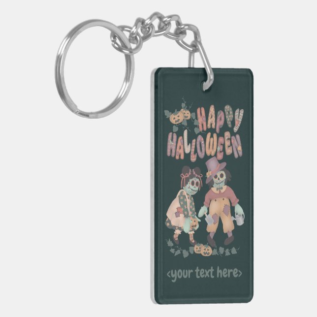 Halloween Rag Doll Zombies (2) - Keychain (Front Left)
