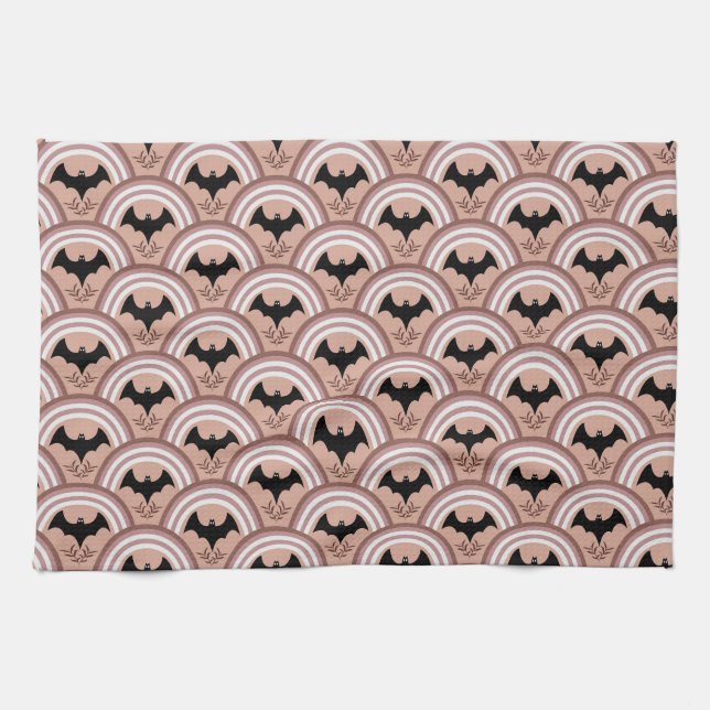 Halloween Rainbow Kitchen Towel (Horizontal)