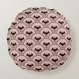 Halloween Rainbow Round Pillow