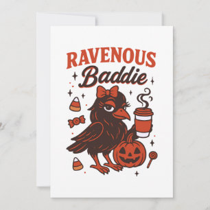 Halloween Raven Holiday Card