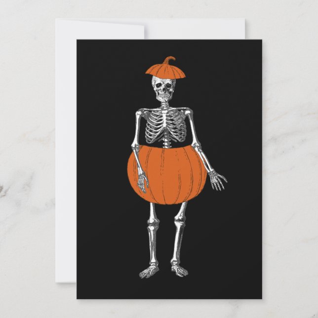 Halloween Ready Skeleton Invitation (Front)