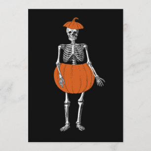 Halloween Ready Skeleton Invitation