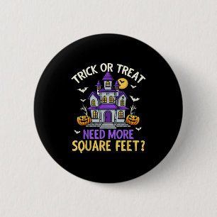 Halloween Real Estate Agent Broker Funny Realtor M 2 Inch Round Button