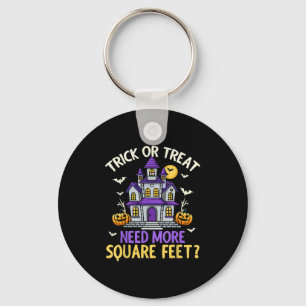 Halloween Real Estate Agent Broker Funny Realtor M Keychain