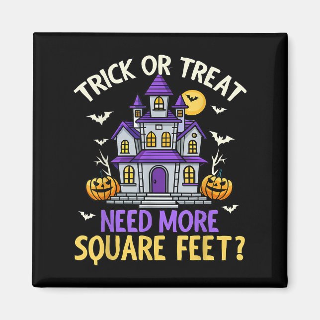 Halloween Real Estate Agent Broker Funny Realtor M Magnet (Front)