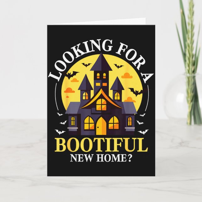 Halloween Real Estate Agent Funny Realtor Bootiful Card (Front)