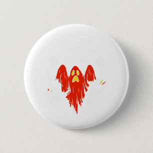 Halloween Red Ghost Hunting Club Spooky Hunter  2 Inch Round Button