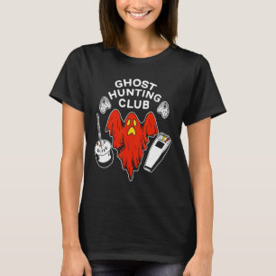 Halloween Red Ghost Hunting Club Spooky Hunter T-Shirt
