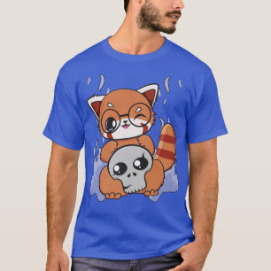Halloween Red Panda Chibi Witch Pajama Anime Bear  T-Shirt