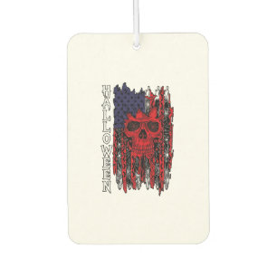 Halloween Red Skull American Flag Spider Webs Bats Air Freshener