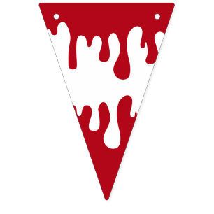 Halloween Red White Spooky Blood Pattern Bunting Flags