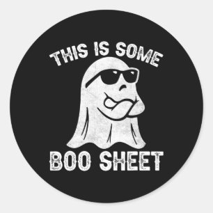 Halloween Retro Boo Ghost This Is Some Boo Sheet  Classic Round Sticker