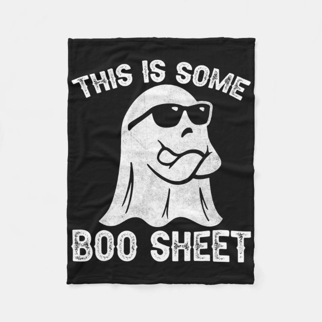 Halloween Retro Boo Ghost This Is Some Boo Sheet  Fleece Blanket (Front)