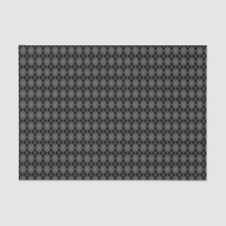 Halloween Retro Grey Black Argyle Tissue Paper