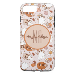 HALLOWEEN RETRO GROOVY PUMPKINS AND GHOSTS Case-Mate iPhone CASE
