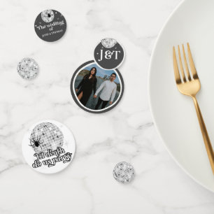 Halloween Retro Spiders & Disco Ball Wedding photo Confetti