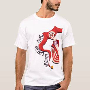 Halloween Retro Spooky Clown Colourful Funny Circu T-Shirt
