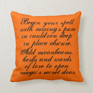 Halloween,reversible, pillow, original,poem,text throw pillow