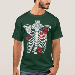 Halloween Rib Cage Skeleton Day of the Dead T-Shirt