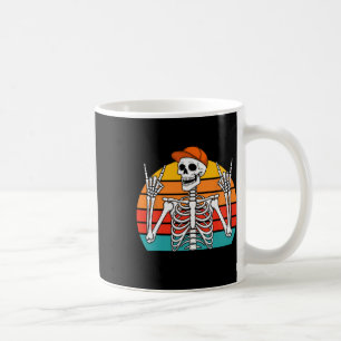 Halloween Rocker Skeleton Cap Cool Punk Rock Men B Coffee Mug