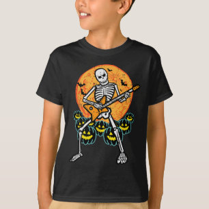 Halloween Rocker Skeleton Guitar Rock Costume Men T-Shirt