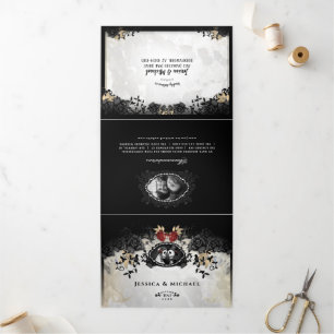 Halloween Rose élégant - DÉTAILS & MENU RSVP