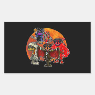 Halloween Rottweiler Costume Mummy Evil Witch Pump Sticker