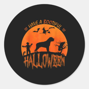 Halloween Rottweiler Dog Funny Scary Costume Lover Classic Round Sticker