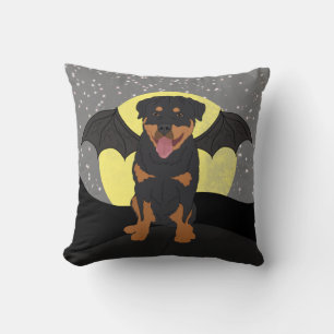 Halloween Rottweiler Throw Pillow