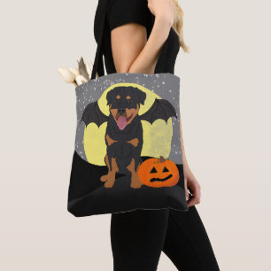 Halloween Rottweiler Tote Bag